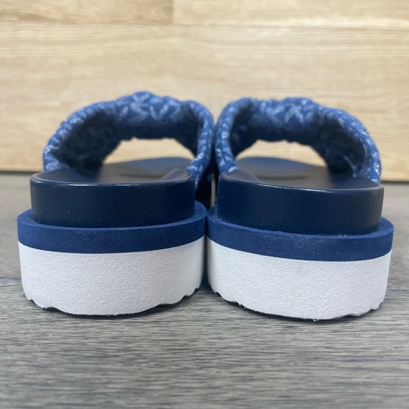 Michael Kors Womens Josie Knit Slip on Slide Sandals Blue 6 Medium (B M) - Picture 7 of 12
